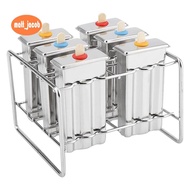 Stainless Steel Ice Cream Mold Popsicle Mold Ice Cream DIY Fruit 6 Ice Tray Mold
