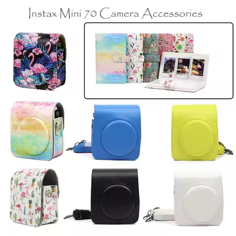 Quality PU Leather Camera Case/Bag/Cover and Instax Mini Film Photo Album for Fuji Fujifilm Instax M