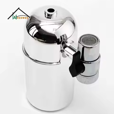 "Quick Fit Tap Adapter Water Filter, Ceramic Purifier - Removes Contaminants, Alkaline, Rust, Bacter