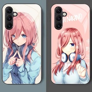 Quintessential Quintuplets miku nakano Glass Phone Case For Samsung Galaxy A55 A54 A35 A36 A14 A53 A