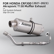 for honda crf300Rally CRF300L crf300 2021 2022 2023 Akrapovic Full system exhaust pipe high performance off-road bike muffler