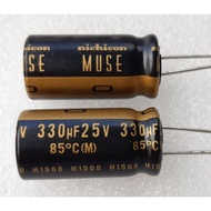 Nichicon MUSE KZ 330uf 25v capacitor