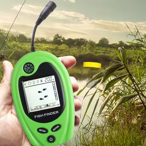 LUCKY FF818 Wired Sonar Fish Finder Fishing 45 Degree Angle/100M Depth Portable Echo Sounder Fishing