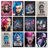 Arcane Season 2 Jinx VI Graffiti Poster Caitlyn Jayce Viktor Character Poster Arcane TV Series Wall 