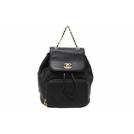 Authentic Chanel Black Caviar Leather Business Affinity Backpack