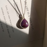 大顆蘇紀石吊墜 天然水滴舒具來石項鍊 舒俱來石吊墜蘇紀石項鏈