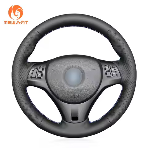 MEWANT Artificial Leather car Steering Wheel Cover for BMW (M Sport) 1 Series E87 E81 E82 E88 M E82 