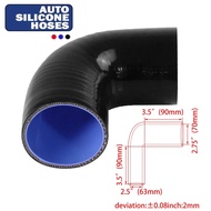 Universal 90 Degree Reducer Silicone Hose Intercooler Intake Pipe ID 63mm to 70mm 2.5in to 2.75in