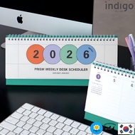 [INDIGO] 2026 Prism Weekly Desk Scheduler 64p Horizontal Weekly Planner (Nov 2025 – Dec 2026)