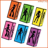 WIT Decorative Disco Box Paper Lantern Box Centerpieces 70s 80s Music Themed Party
