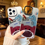 for iPhone 16E 15 14 13 12 11 XR XS Max 17 Pro Max 17 17AIR 16 Casing Bear Dino Sounds Cute Sketch A