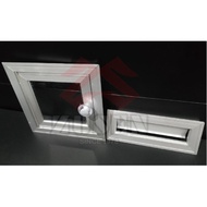Kotak Surat Aluminium 9” (Perak) dengan Cermin –Aluminium letter box (SILV) (GLASS)