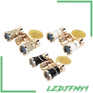 [Lzdjfmy1] 3x25 Opera Glasses Theater Binoculars with Foldable Handle & Chain for Travel Musical