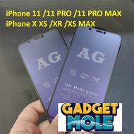 iPhone 14 / 14 PLUS / iPhone 14 PRO / 14 PRO MAX / iPhone 13 13 PRO / 13 MINI / 13 PRO MAX / iPhone 12 12 PRO /iPhone 12 PRO MAX / 12 MINI /iPhone 11 / 11 PRO / 11 PRO MAX / iPhone X XS /iPhone XR /iPhone XS MAX AG Anti Blue Matte Full Tempered Glass