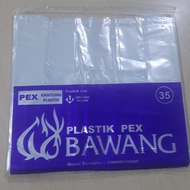 PEX TAS KRESEK BAWANG 35x63 / PLASTIK PEX BAWANG BENING UKURAN 35
