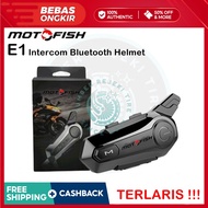 Best Seller - Motofish E1 Bluetooth 5.0 Helmet Intercom Fm Radio Two-Way Intercom