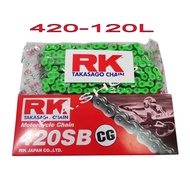 โซ่ 420-120L RK แท้ สีเขียว