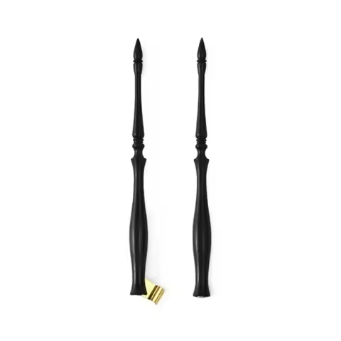 OOTDTY Retro English Oblique Calligraphy Dip Pen Nib Holder Handmade Antique Fountain