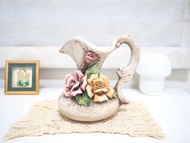 義大利名瓷 瓷器Capodimonte’s卡波迪蒙蒂 玫瑰花瓶 花盆 - 古典風 居家擺飾