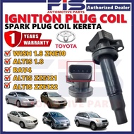 FIS Car Ignition Coil Plug Toyota Wish 1.8 ZNE10 Rav4 Altis 1.8 ZZE121 ZZE122 Spark Koil Plug Kereta