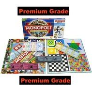 Premium grade - real estate monopoly toy set 5 combo chess ludo snake ladder monopoly board game set