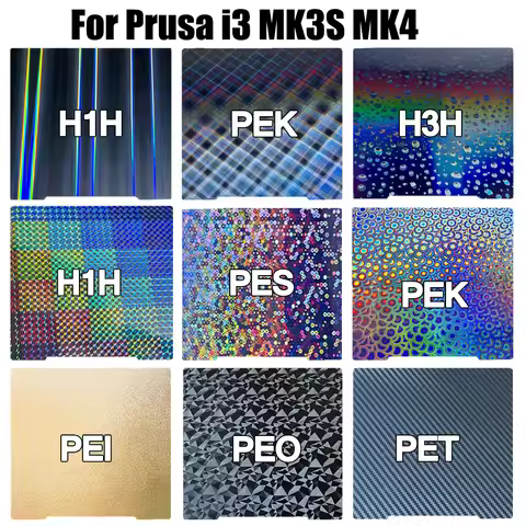 Build Plate for Prusa I3 MK3S PEI PEO PET Sheet MK4 Heat Bed Spring Steel Sheet PEI Mk3 Plate H1H PE