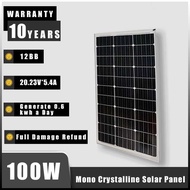 Solar Panel 【100 Watts】Monocrystalline 100W Panels Ip67 Waterproof Sun Power With Mc4