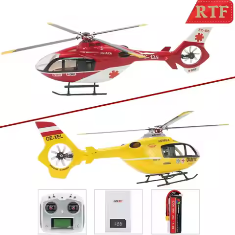 FL450 V5 FLISHRC EC135 450 Size Scale Helicopter 6CH GPS with L7 Flight Control RTF FLISHRC RC Helic
