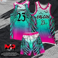 FALCON 01 BASKETBALL JERSEY FREE CUSTOMIZE OF NAME AND NUMBER ONLY FULL SUBLIMATION