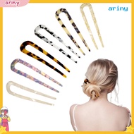 [ariny] Updo Hair Stick U-Shaped Acrylic Bun Hairpin Acrylic Secure Fixation Hair Stick Women Hair S