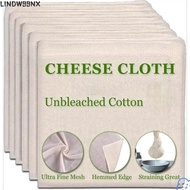LINDW99NX Cheese Cloths, Reusable Kitchen Tools Cotton Gauze Cheesecloth, Portable Cotton Hemmed Edg