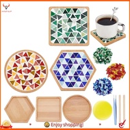 【pwlydc1g】Mosaic Coaster Making Kit for DIY Mosaic Coaster Crafts Kit Handmade Mosaic Coaster Making