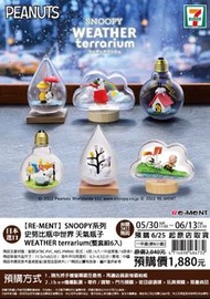 【7-11 X snoopy】史努比瓶中世界 天氣瓶子 ※一次一組