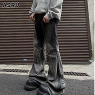 ASRV กางเกงยีนส์ชาย กางเกงขายาว ชาย กางเกงยีนส์ผู้ชาย jeans for men กางเกงยีนส์ผู้ชายสูงถนนสีดำสีเทา