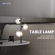 L&E โคมไฟตั้งโต๊ะ สไตล์โมเดิร์น รุ่นโป๊ะแก้ว 3 ช่อ TSG25-033