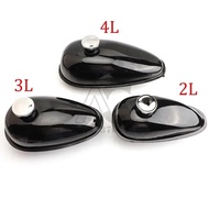 2L 3L 4L 2-Stroke Black Gas Tank W/ Cap For 49CC 50CC 80CC 60cc Engine Motorized Bicycle Petrol Tank