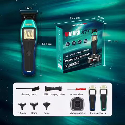 Professional Electric Thruster DLC Hair Clipper New Hair Trimmers WMARK NG-XT1 Aurora Maglev Vector 