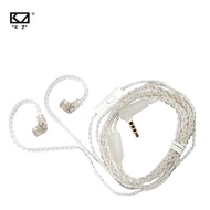 KZ Earphones Cable Silver plated upgrade Cable Headset Standard Gold-plated 0.75 PIN With Mic For KZ