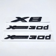 New Letters XDrive30d Trunk Emblem Badge For BMW X6 E71 F16 E72 G06 Stickers Lettering Accessories