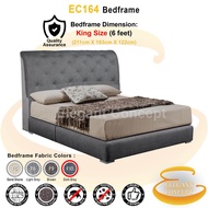 (Limited Stock) EC 164 Full Solid Wood Structure Bedframe Katil (King / Queen) 4 colours available