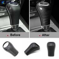 NOBELJIAOO Carbon Fiber Car Gear Shift Knob Cover Inerior Trim For Mercedes Benz W204 W211 W212 W169