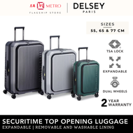 Delsey Paris Securitime Top Opening Expandable Luggage | 55, 65 &amp; 77 CM