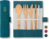 Bamboo Cutlery Set | Eco Friendly Cutlery Set | Reusable Cutlery Set | Knife, Fork, Spoon and Straw