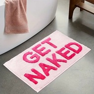 Pink Get Naked Tufted Rug Bathroom Rug Cute Bathtub Mat Entrance Doormat Living Room Apartment Decor