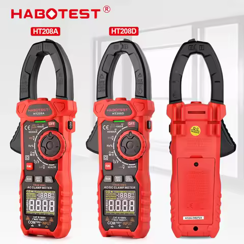 HABOTEST Digital Clamp Meter 1000A 1000V True RMS Multimeter 6000 Counts NCV VFD Inrush DCA Zero Aut