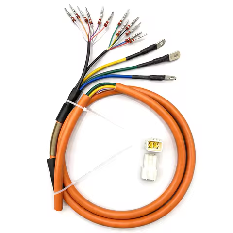 QS Motor V3 Cable Wire for 3000W/4000W/5000W E-bike 8mm Square Section 3xPhrase+6x2 Dual Hall Sensor