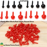 IESPOIRYI 100pcs/bag Stuffed Doll Eyes Mini 3mm/4mm/5mm/6mm DIY Plastic Animals Noses Accessories