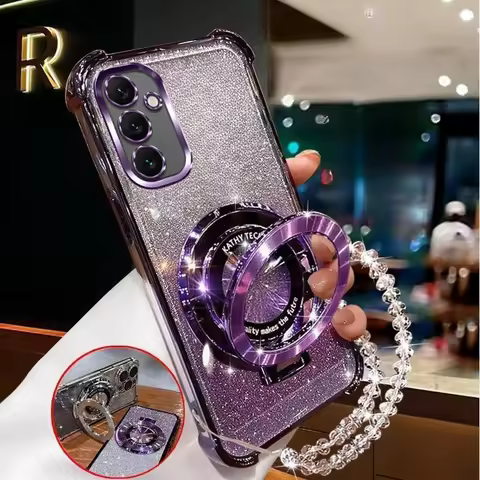 Crystal Bracelet Magnetic Stand Phone Case For Samsung A51 A31 A21S A50 A20 A30 A10S A70 A71 A11 M56