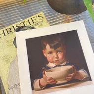 本店獨立印製美國1915年VINTAGE 家樂氏麥片小孩廣告插畫