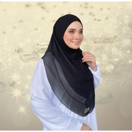Dhaja Clara Black Tudung Sarung Premium